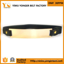 Metal Fashion Elegant Style Black Stretch Fabric Belt Jewelry Fashion